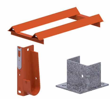 Pallet racking accessories including drum support, J-locks, and pallet racking footplates.